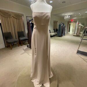 Amsale Bridesmaid Dress Style GB044P/Bray Color Fawn